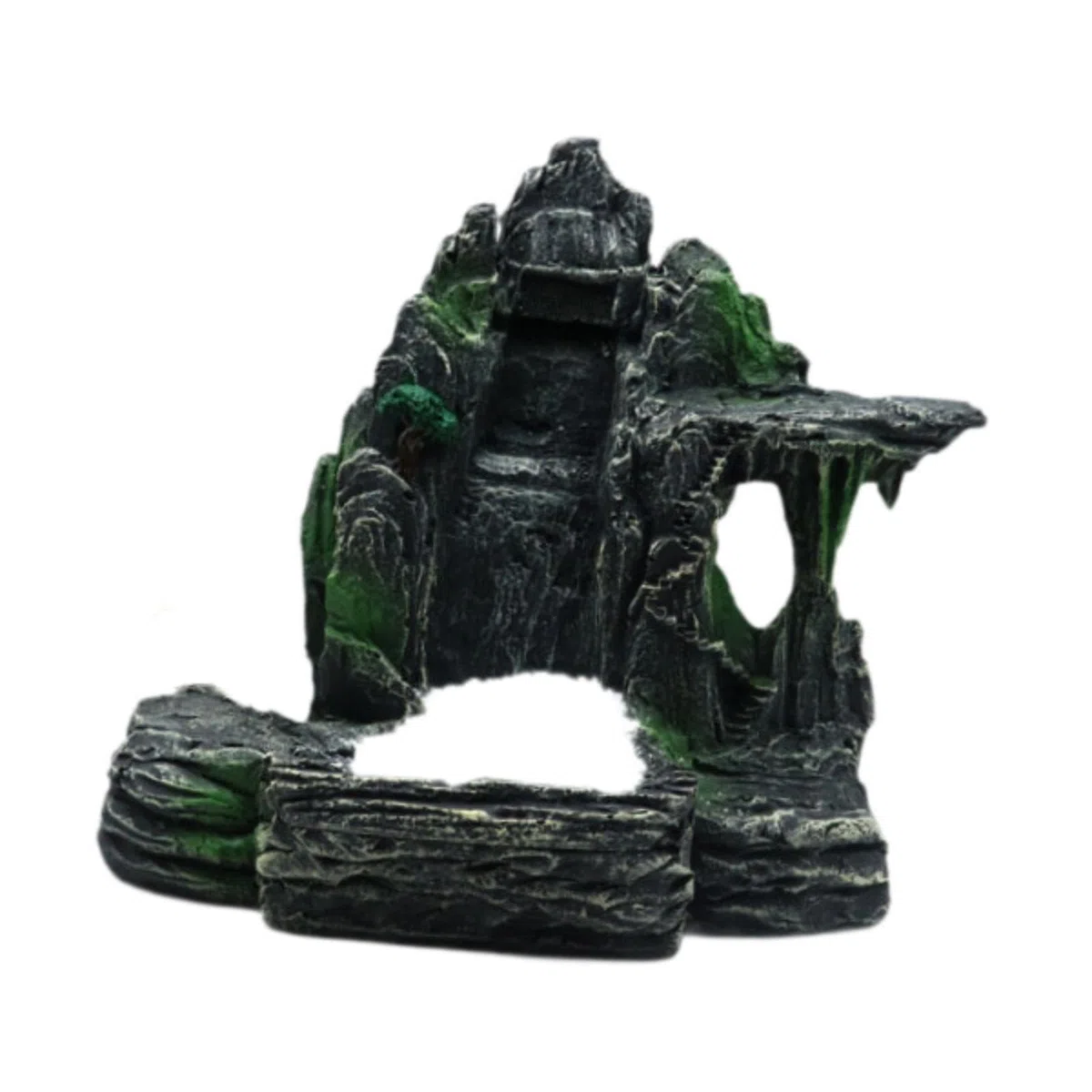 Adorno de Resina de Montaña con Cascada de Piedra para Decoración de Acuarios de Mesa para Paisajismo Acuático Y