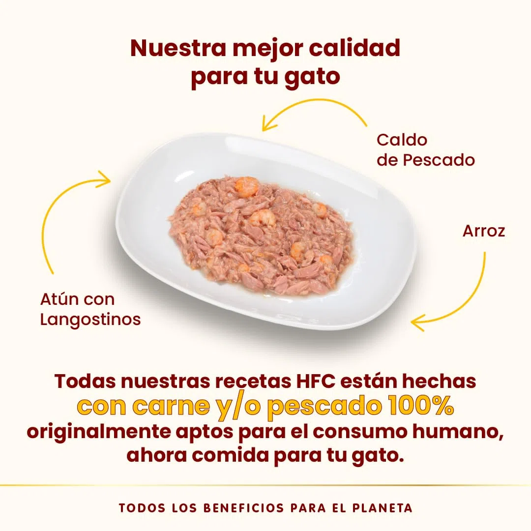 almo nature HFC Natural Comida húmeda para Gatos, atún y camarones, Paquete de 12 Unidades (12 x 280 g)