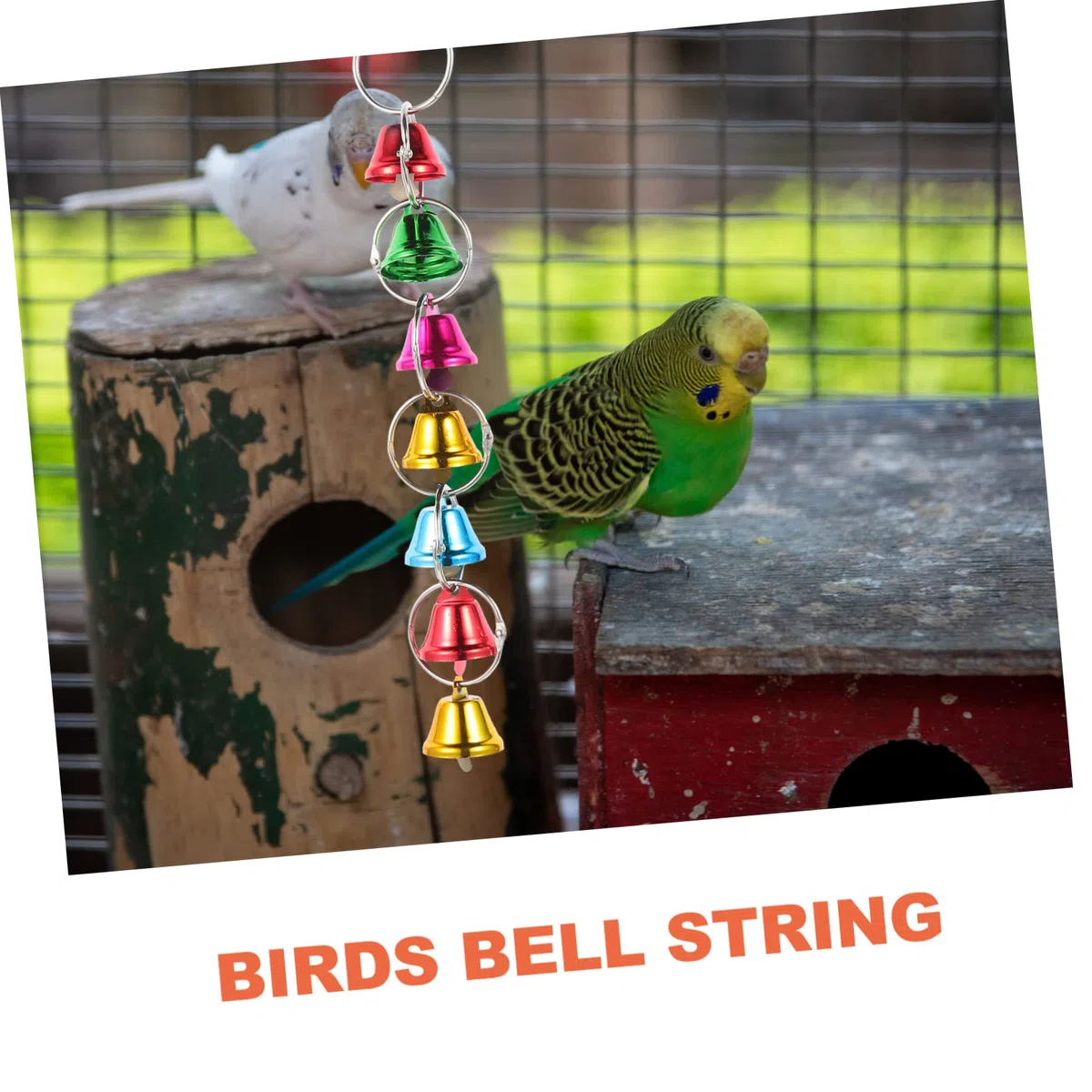 Yardwe 12piezas Campanas para Aves Juguetes Colgantes para Periquitos y Diversión para Decoración De Jaula y Juguetes De Masticar