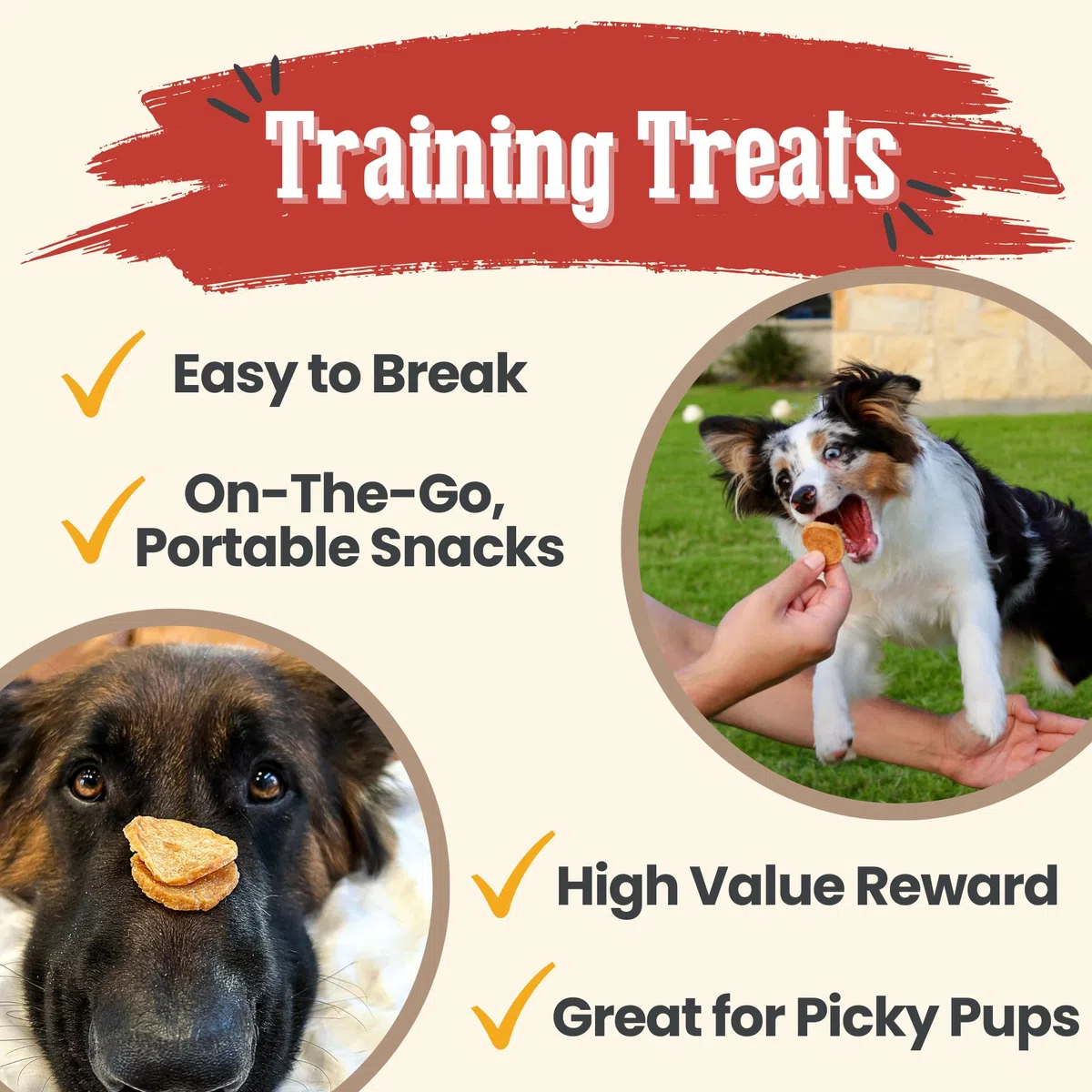 One Bark Foods LLC Farm To Pet Training Treats - Chips De Pollo, Ingrediente Único, Magro, Todo Natural, Golosinas Saludables para Perros Pequeños, Medianos, Grandes Y Cachorros, Hechos En EE. UU.