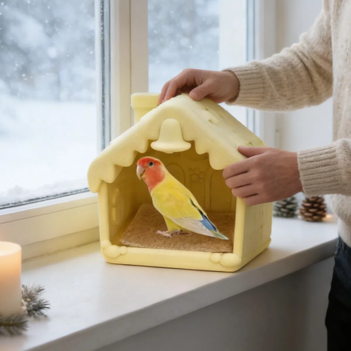 genérico para jaula | Casa de Abri y escondite impreso en 3D, refugio y escondite para pájaros | para Loros Periquitos Calopsittes Canaris Inseparables Ponte Y Reproducción