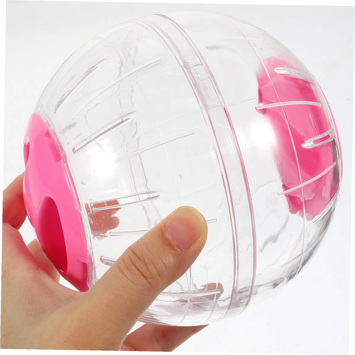 SOIMISS 4 Piezas Bola Transparente para Hámster con Ventilación y Antiescape Rueda de Ejercicio Ligera y Compacta para Pequeños Roedores como Jerbo Cobaya y Ratón