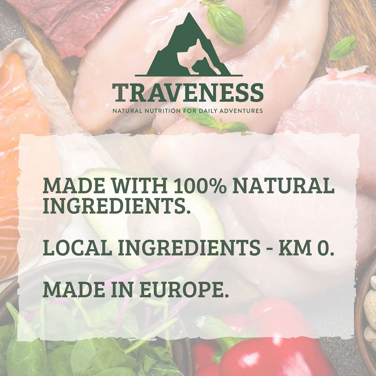TRAVENESS Natural Nutrition - Pienso Grain Free para Cachorros | Pollo Fresco 65% | Crecimiento Saludable | Huesos y Dientes Fuertes | Soporte Articulaciones | Sin Cereales (12 Kg.)
