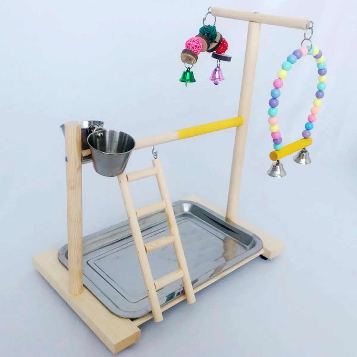 1juego Soporte De Entrenamiento para Aves De Juguete para Periquitos y Parque De Diversiones Interactivo para Mascotas y Duradero para Entrenamiento Mesa