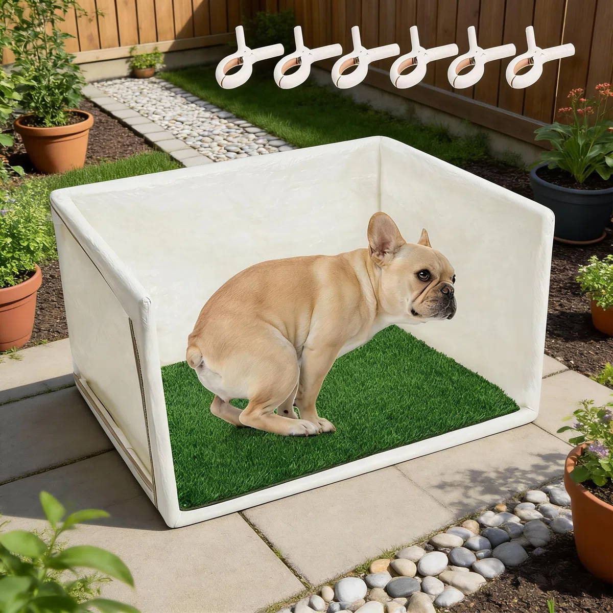 Bandeja Higiénica para Perros Paredes Altas Impermeables para Mascotas | Porta Bandeja De Para Perros Baño Para Cachorros Para Cachorros Perros Medianos Y Grandes Entrenamiento Casa Balcón