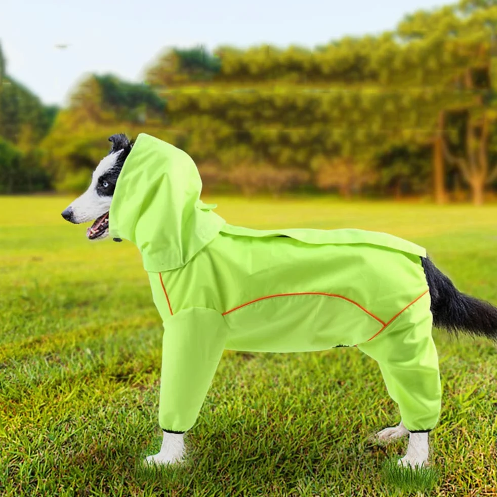 Chubasquero para Perros, Ropa Impermeable for Perros Grandes, for Pug, Bulldog francés, con Todo Incluido, Suministros for Mascotas(Green,XS)