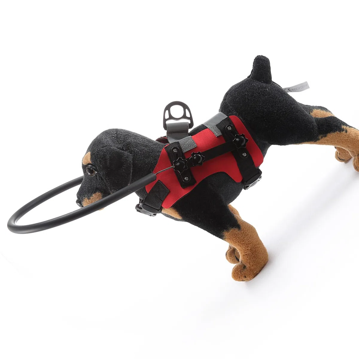 PANGBOER Correa protectora circular fácil de llevar, a prueba de colisiones, para mascotas con discapacidad visual, ajustable, diseño de poliéster transpirable, arnés para perro ciego, ayuda a caminar