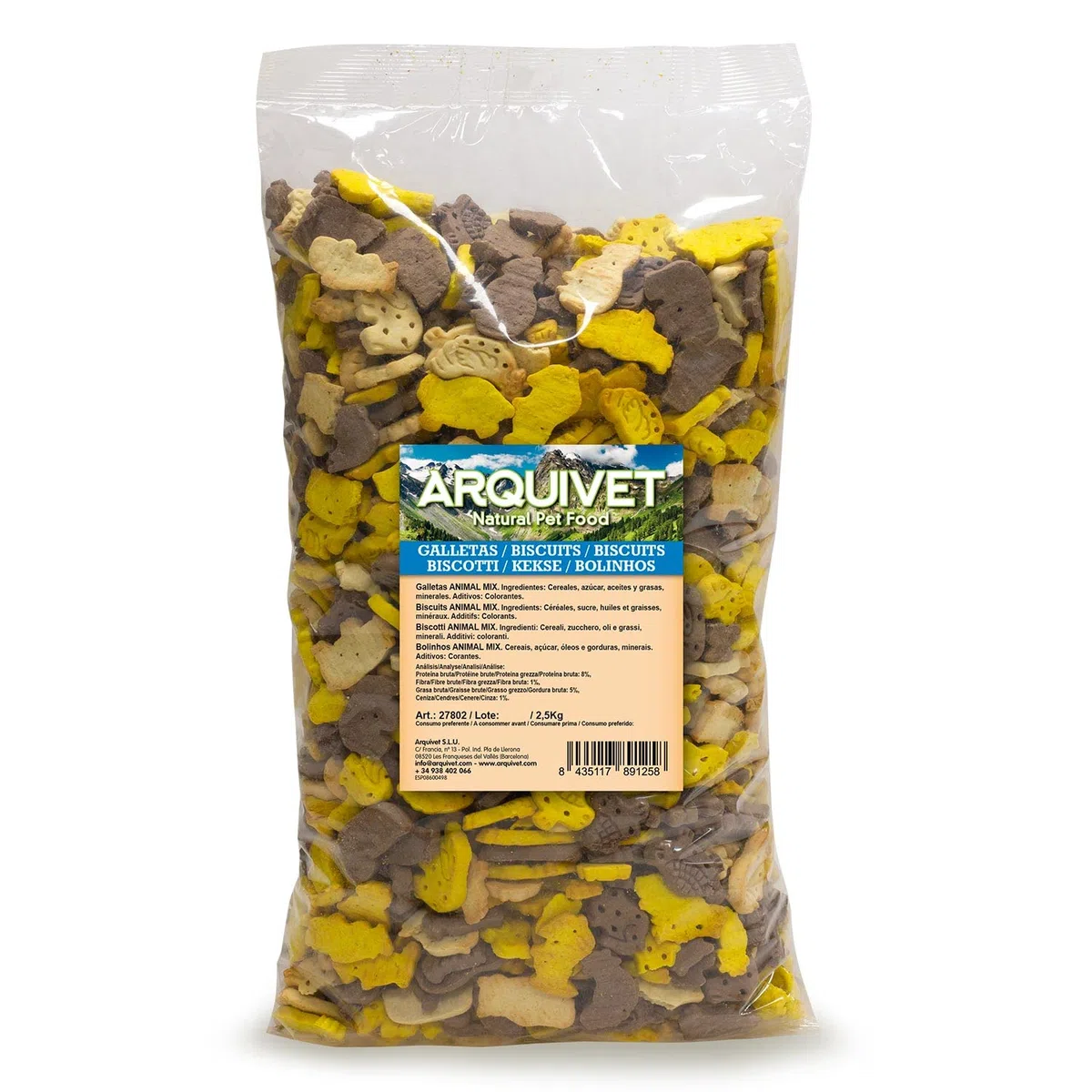 ARQUIVET Galletas para Perros Animal Mix 10 Kg- Snacks para Perros - Chuches, golosinas, premios, recompensas y chucherías para Perros - Mejores Snacks para Perro