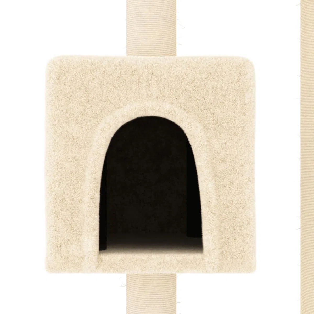 Rascador para Gatos con Postes de sisal, Arbol para Gatos, Gatos Accesorios, Arranhador para Gatos, Arbol Rascador Gatos, Crema 104 cm