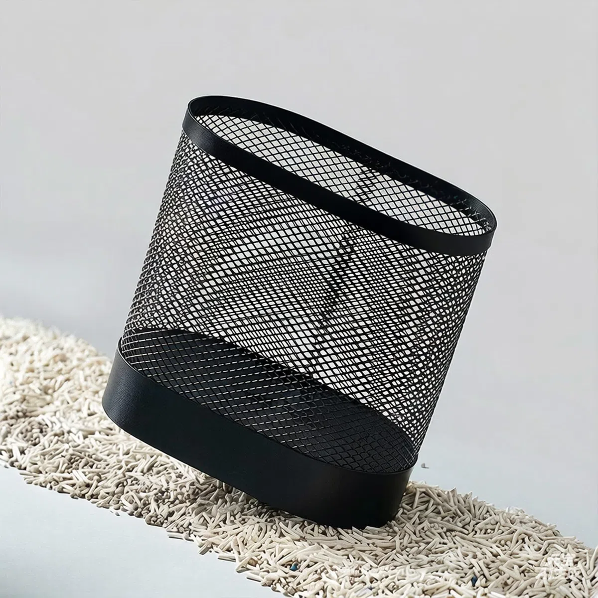 Soportes para arena para gatos, pala de arena de metal con mango antideslizante, pala de arena para gatos con soportes