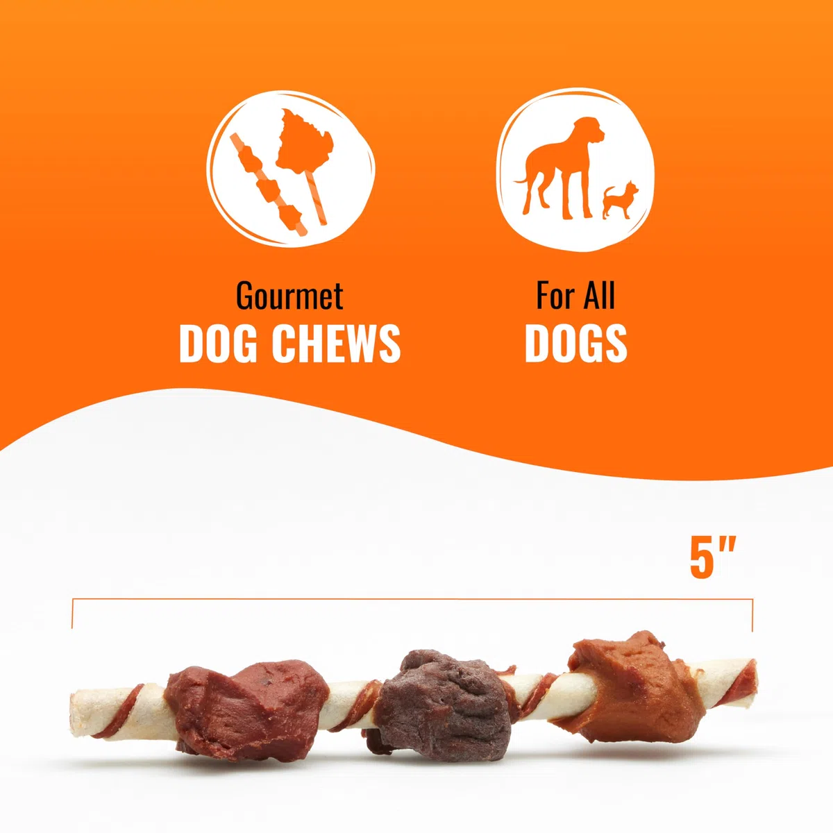 Good'n'Fun - Brochetas de cuero crudo con triple sabor para perros, 3 libras (paquete de 4)