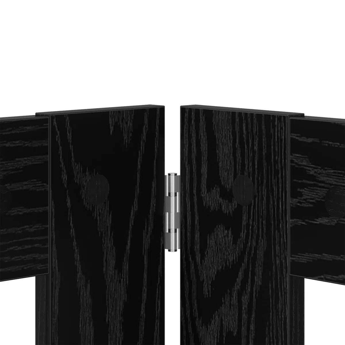 Portería para perros con soporte 6 piezas de roble negro 80 x 60 cm plegable y portátil, perrera de metal como barrera para interiores, protección y seguridad para cachorros y perros mientras