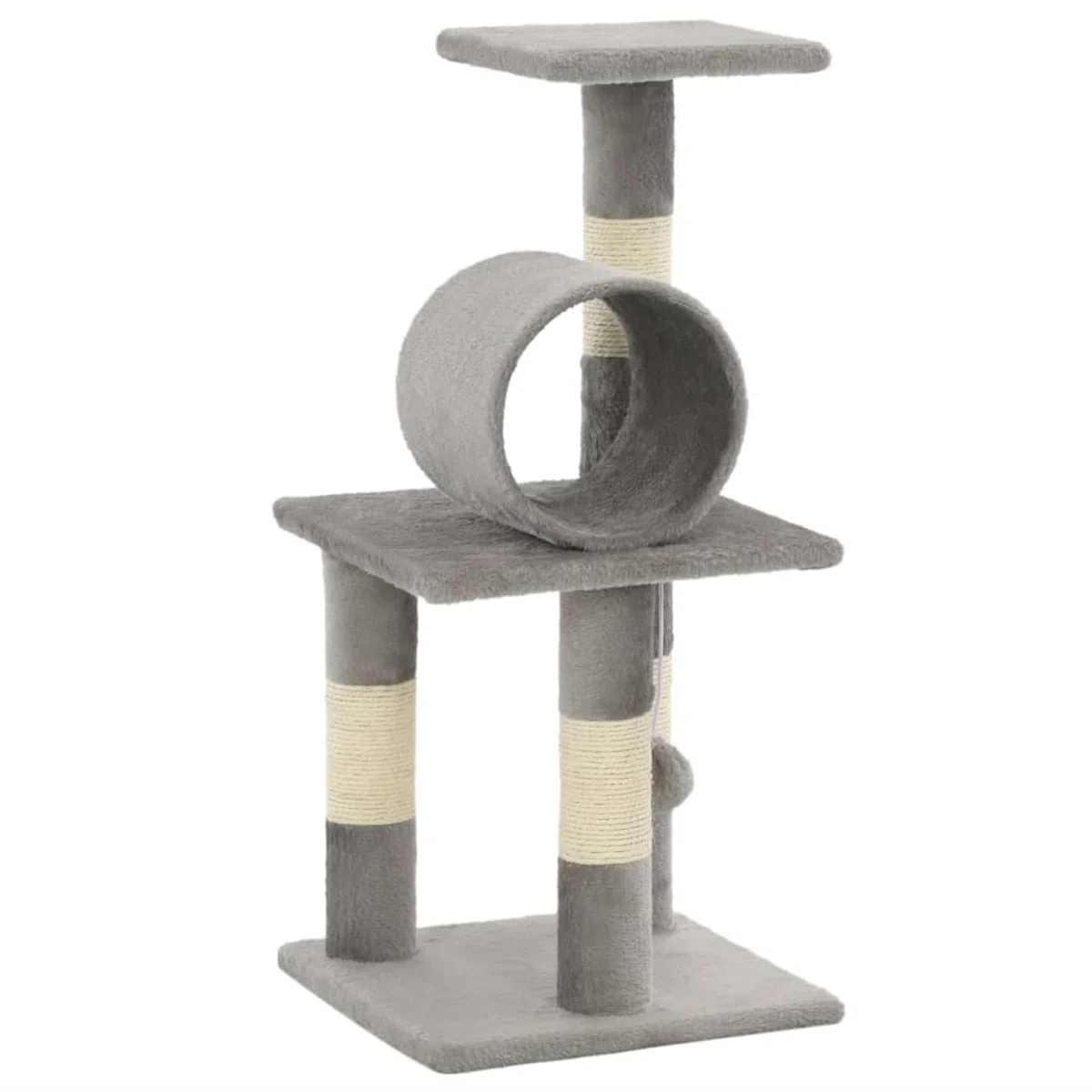 ShGaxin Rascador para Gatos con Poste de sisal, Arbol para Gatos, Gatos Accesorios, Arranhador para Gatos, Arbol Rascador Gatos, 65 cm Gris