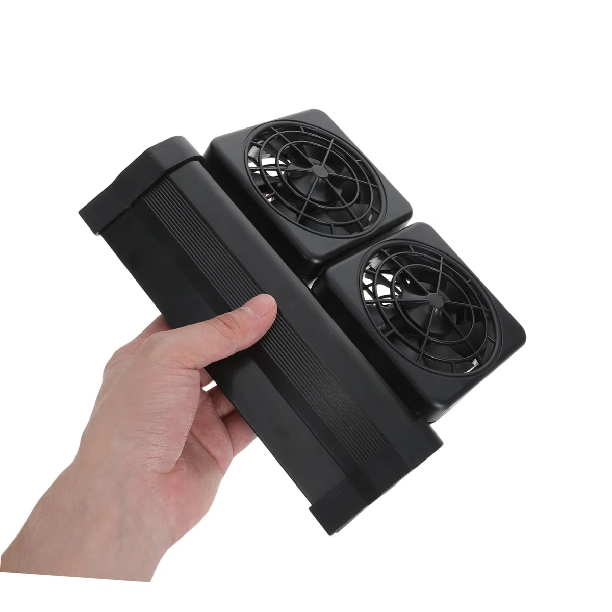 Ventilador de Refrigeración para Pecera con Borde, Abs Negro 2 X 1.9w