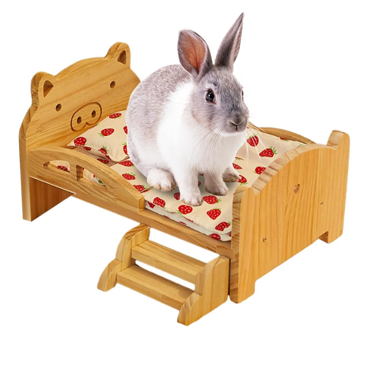 Cama Para Chinchilla de Descanso y Reposo para Mascotas Pequeñas y Roedores | Cama Habitable de Madera para Pequeños Roedores Enanos Hámster Enano Jerbo Erizo Chinchilla Conejo
