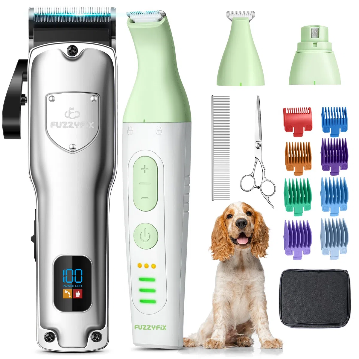 Kit de Premium 4 en 1 Máquina Cortar Pelo perro, Impermeable Máquina de Cortapelos para Perros y Patas