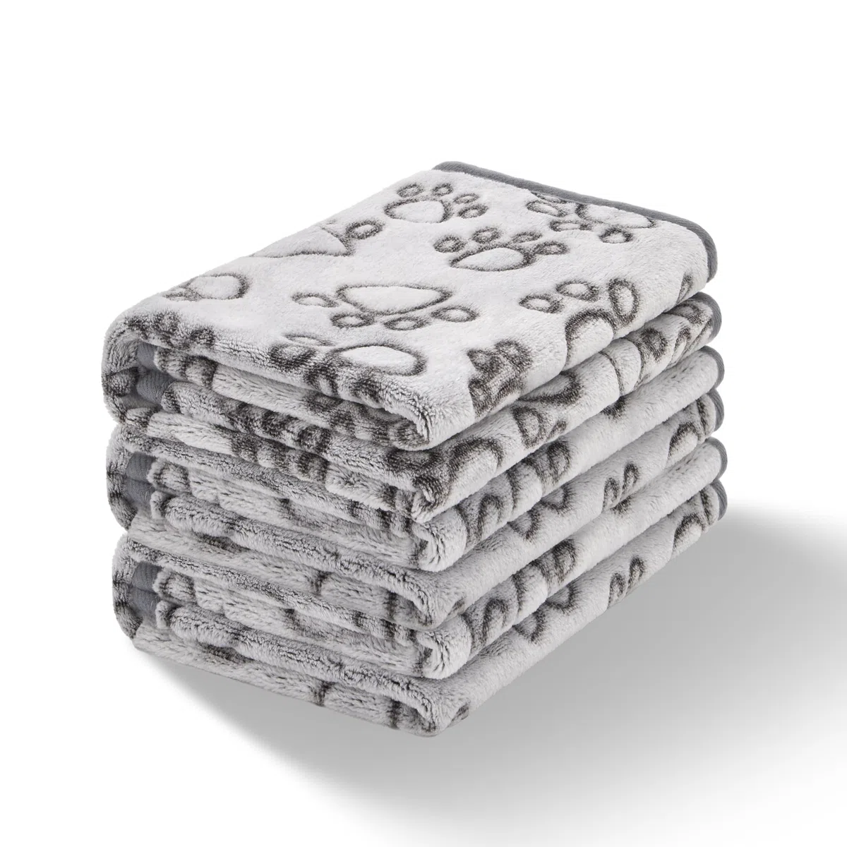 Stuffed® 3 Mantas Suaves Perros pequeños, Manta calmante Lavable para protección de jaulas, Regalos Esenciales para Perros, Cachorros, Gatitos, 24 x 16 Pulgadas, Gris