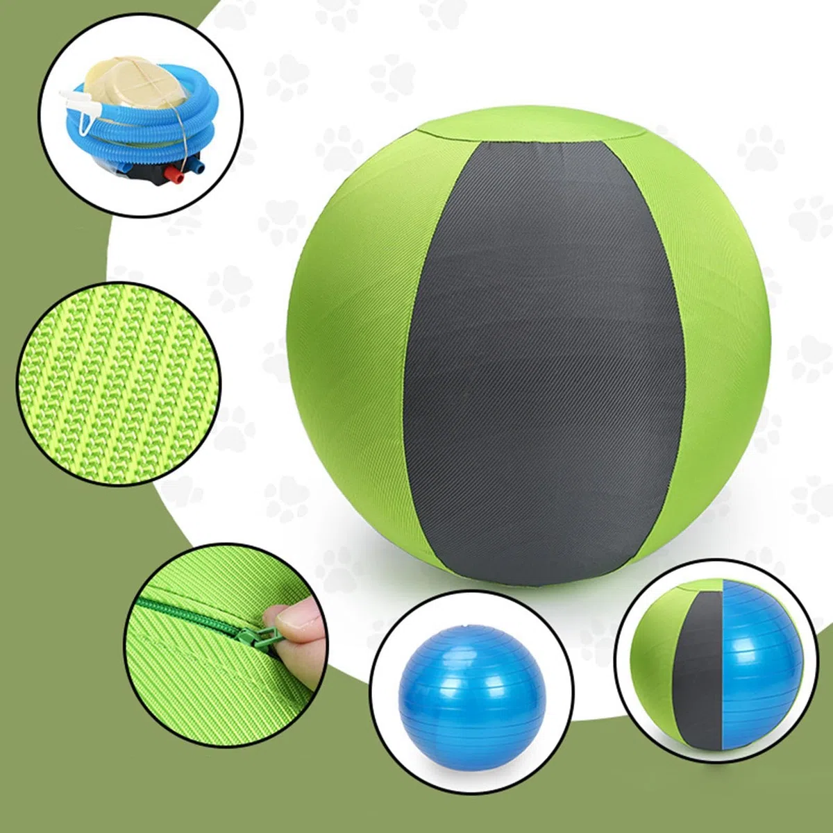 Pelota Grande para Perros de Pastoreo Entrenamiento Inflable Cachorros | Juguete Ejercicio Cachorros para Padres de Mascotas, Amantes de Animales, Patio, Jardín, Parque, Apartamento, Piscina, Play