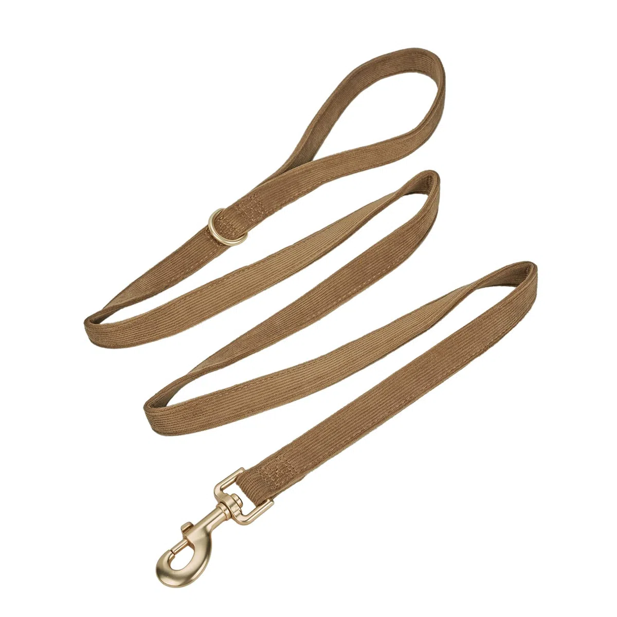 Correa de pana de algodón suave con cierre de metal dorado para perros pequeños, medianos y grandes, Correas para Perros, Correas Perros, café Brwon, collar a juego se vende por separado