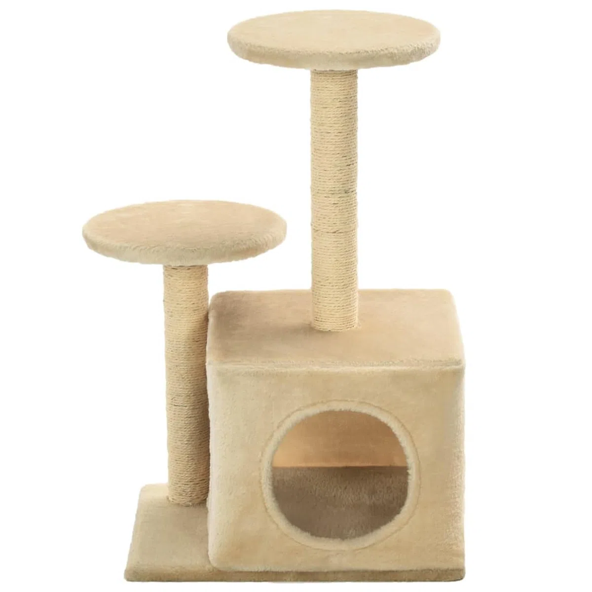 LAPOOH Rascador para Gatos con Poste de sisal, Arbol para Gatos, Gatos Accesorios, Arranhador para Gatos, Arbol Rascador Gatos, 60 cm Beige