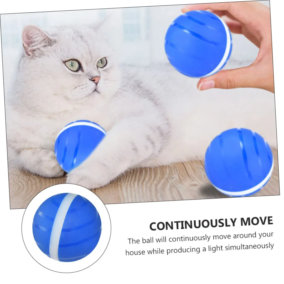 SUPVOX 2 Piezas Pelota De Juguete para Mascotas Juguete De Bola Intermitente Juguetes Educativos Juguetes De Bolas Brillantes Juguete para Gatos Abdominales Automático Pelota Inteligente