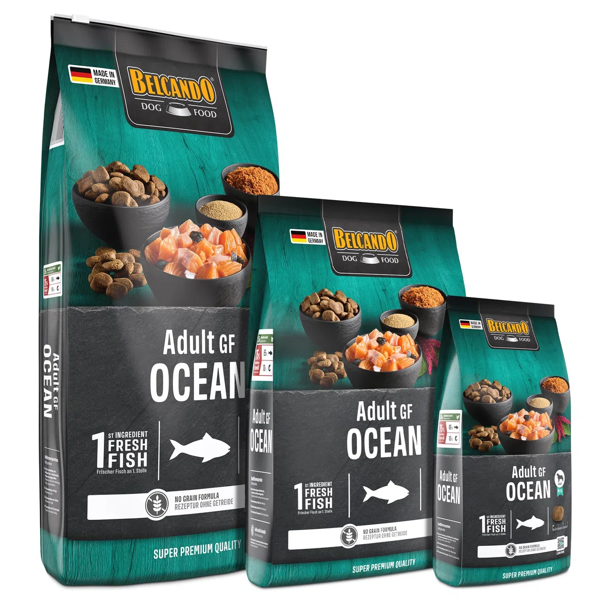 Belcando Adult GF Ocean [12,5 kg] Alimento para Perros sin Cereales | Comida Seca sin Cereales con Pescado | Deita Completa para Perros Adultos a Partir de 1 año de Edad