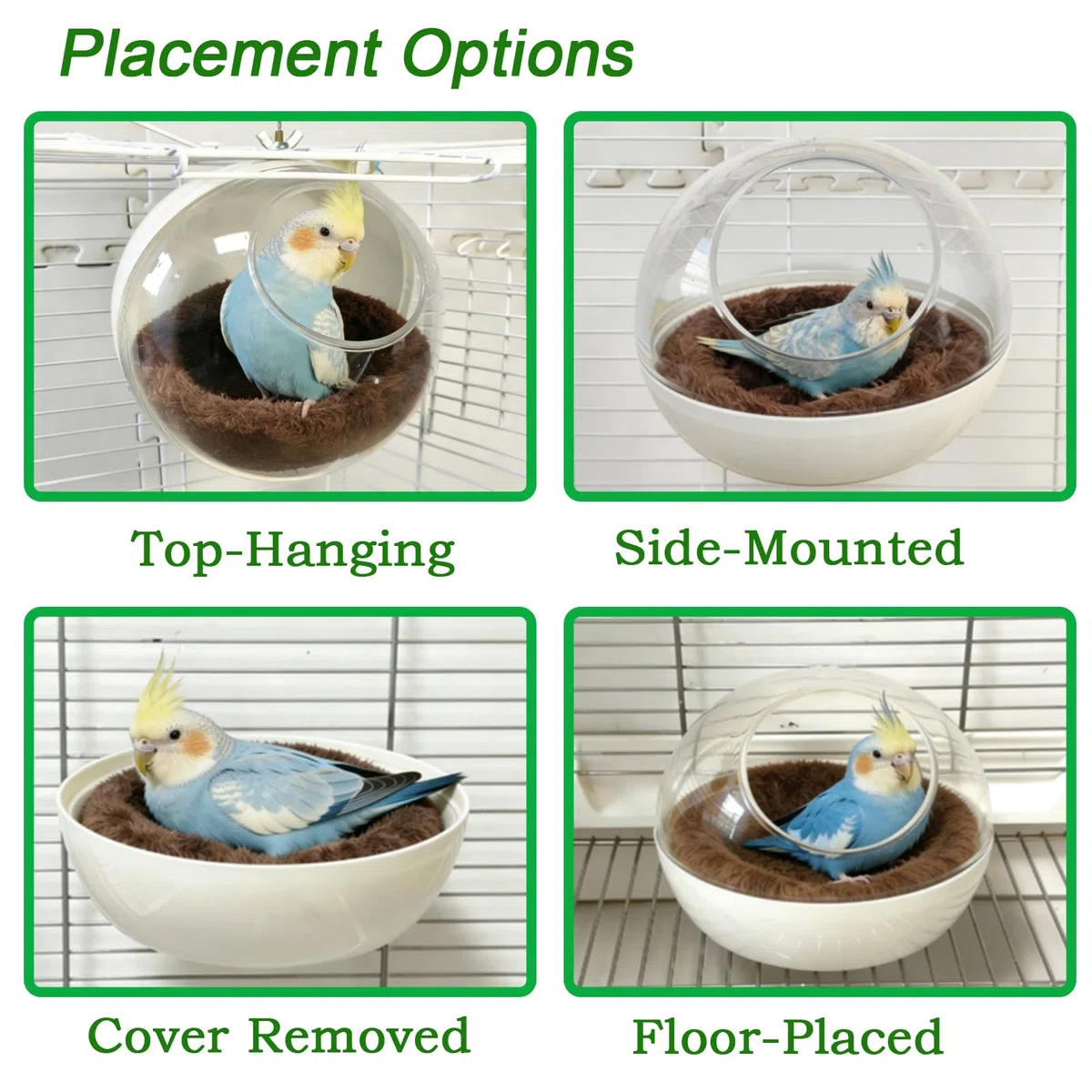 Casa de pájaros transparente colgante, nido desmontable resistente a las mordeduras, monitoreo claro de pájaros pequeños (periquitos, canarios)