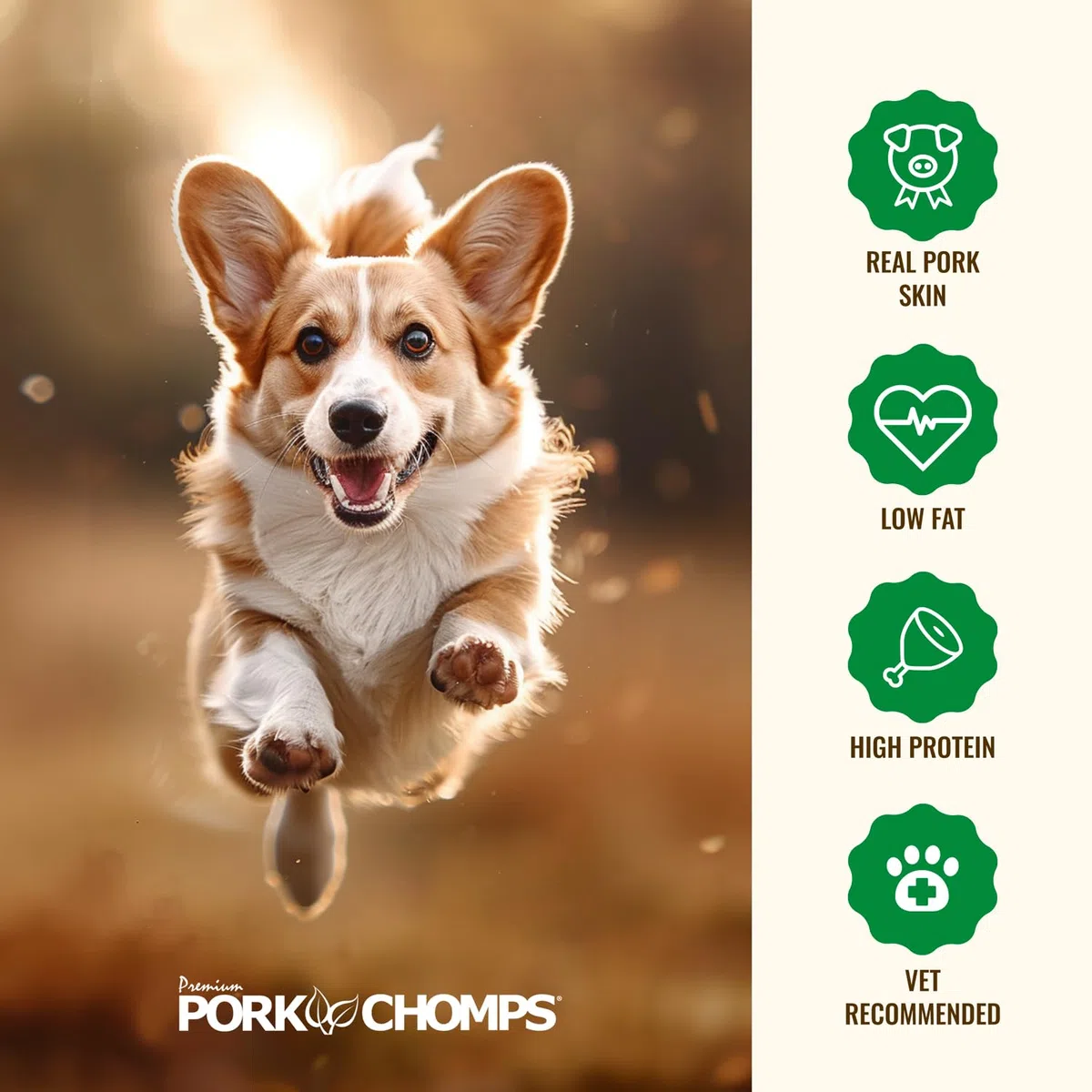 Premium Cerdo Chomps Tostado RIBZ Cerdo 10 CT