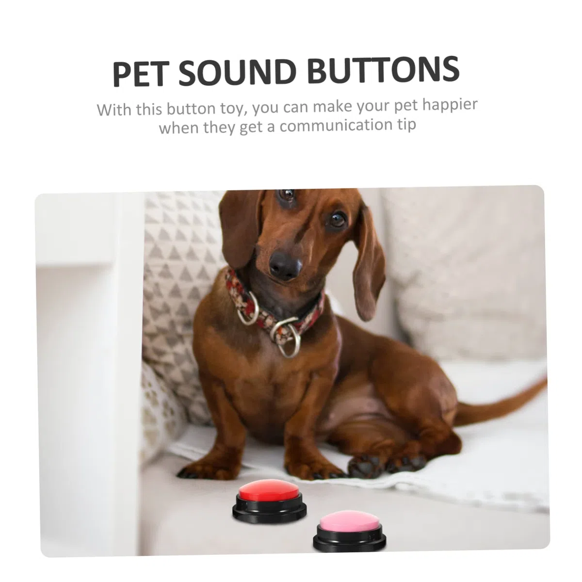 4piezas Botones Interactivos para Perros De Grabación De Sonido Herramienta De Comunicación para Mascotas para Entrenamiento y Diversión