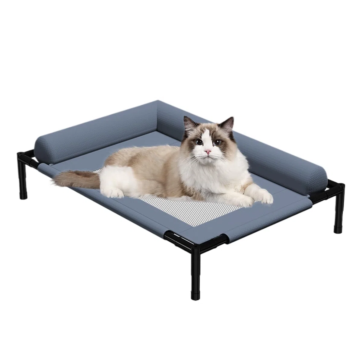 Camas para perros elevados - Cama para mascotas elevadas al aire libre con cojín y tejido de malla transpirable para la comodidad de enfriamiento | Muebles para perros lavables extraíbles para camping | Accesorios Para Mascotas Para Dormir, Jugar Y Descan