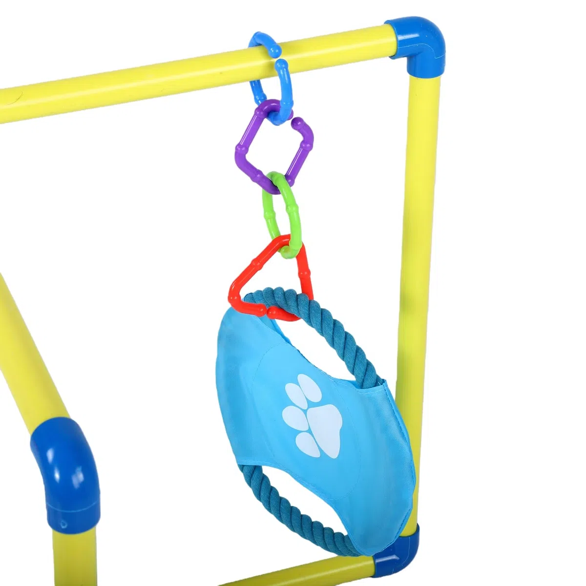 Gimnasio de Juegos para Perros, Centro de Actividades de Entrenamiento Interior Interactivo con Juguetes Colgantes para Perros Pequeños