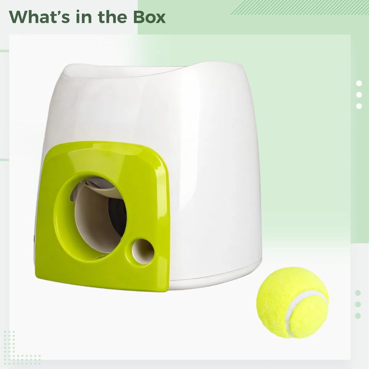 Juguete interactivo de entrenamiento para perros, máquina automática de recompensa de bolas para perros, dispensador inteligente de alimentos para mascotas con pelota de tenis, comedero