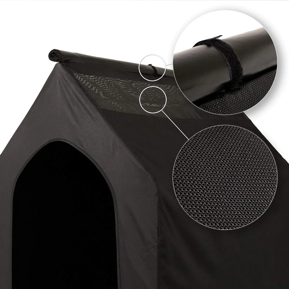 lionto Cama para Perros Cubierta Cama elevada con Techo para Perros, (S) 90x65x85 cm Negro