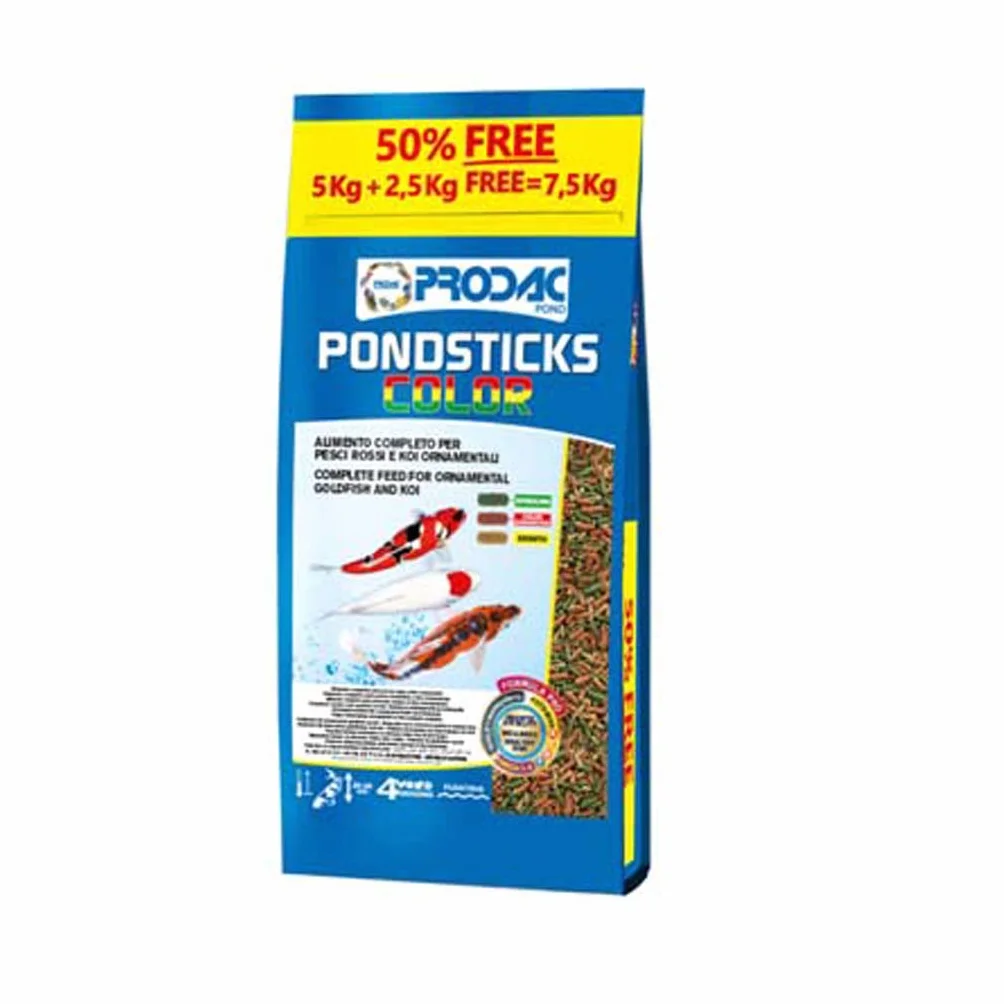 Comida para Peces de acuarios Prodac PONDSTICKS Color 7,5 kg (en Bolsa)