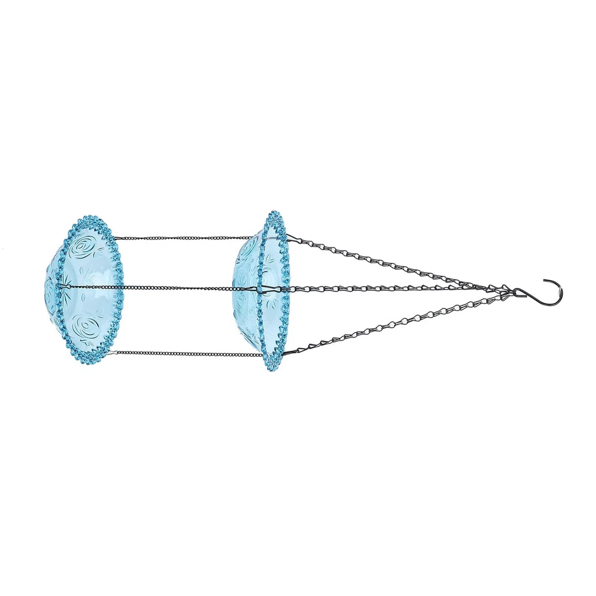 Comedero para Pájaros Colgante, Fuente Solar Grande para Decoración de Jardín y Pájaros Pequeños, Fácil de Usar, Comedero para Al Aire Libre para Césped de Jardín, Material Plástico