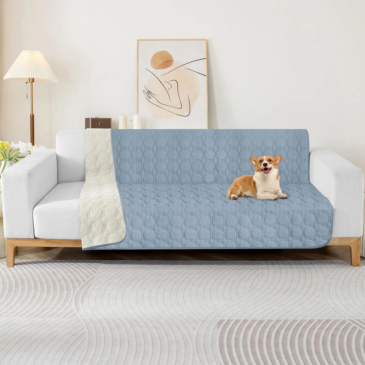 ZNSAYOTX Ultimate Cozy Blankets (68 x 82 pulgadas), 100% impermeable, manta para perros, mascotas, protector de sofá con respaldo antideslizante, lavable, duradero, a prueba de arañazos, fácil de