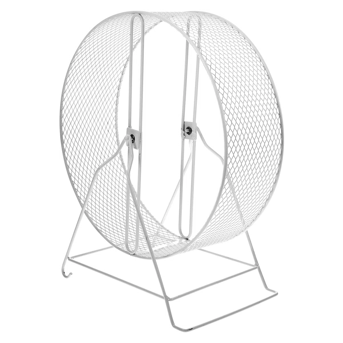 Rueda de Carrera Silenciosa en Hierro Blanco para Hámster y Ardilla con Funcionamiento Seguro para Ejercicio y Entretenimiento de Pequeños Roedores