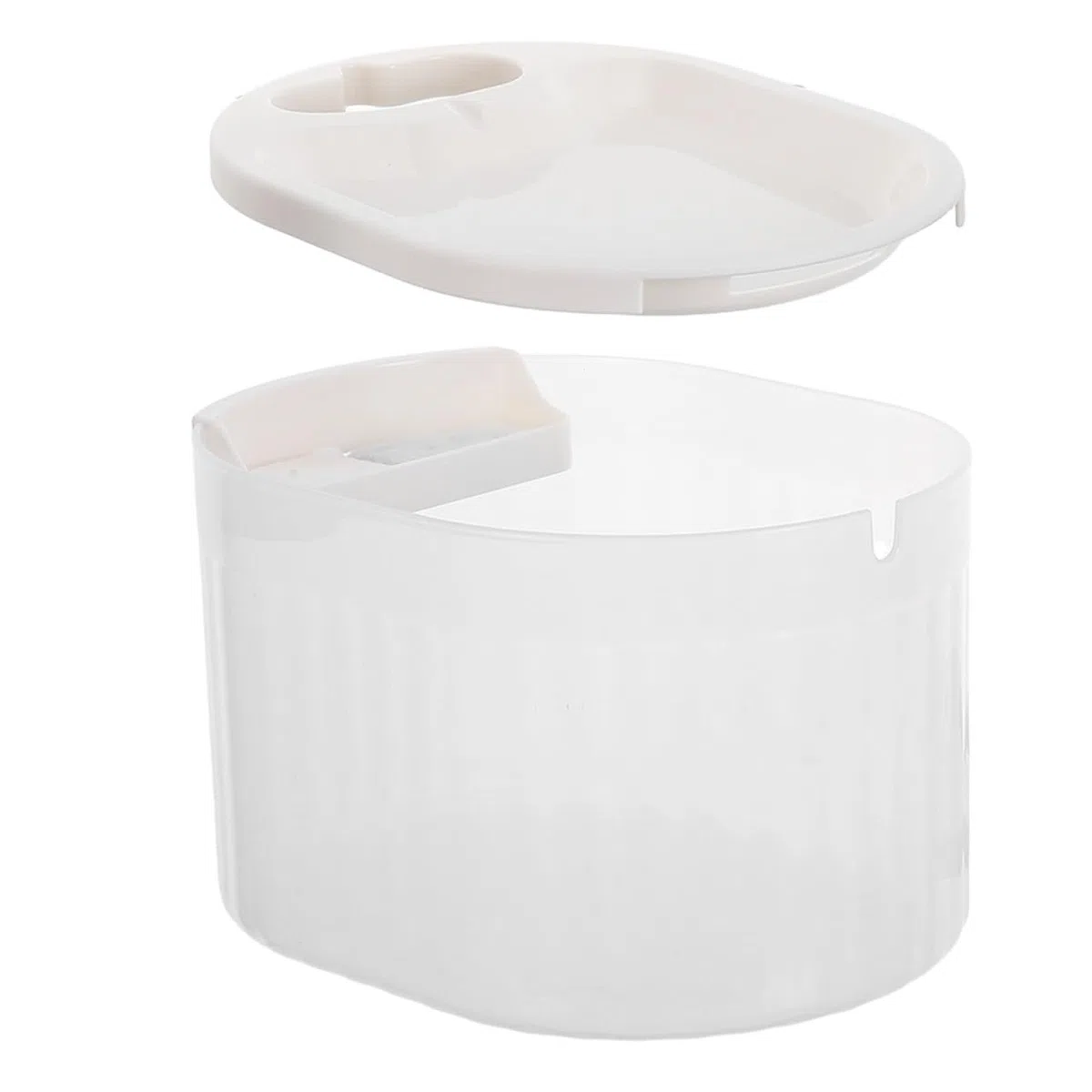 Mikikit Fuente de Agua para Gatos Estación de Bebida para Gatos Agua Corriente Filtrada Inalámbrica Abs 3 L Blanco para Interior Mascotas