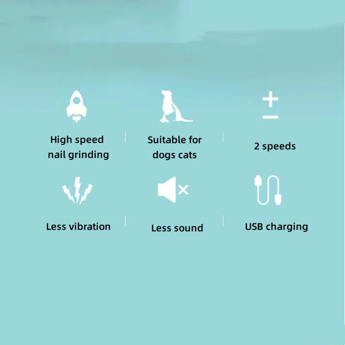 Cortaúñas eléctrico para perros y gatos, silencioso, sin dolor, bajo ruido y graves, para perros grandes, medianos, gatos, cuidado de uñas de animales pequeños