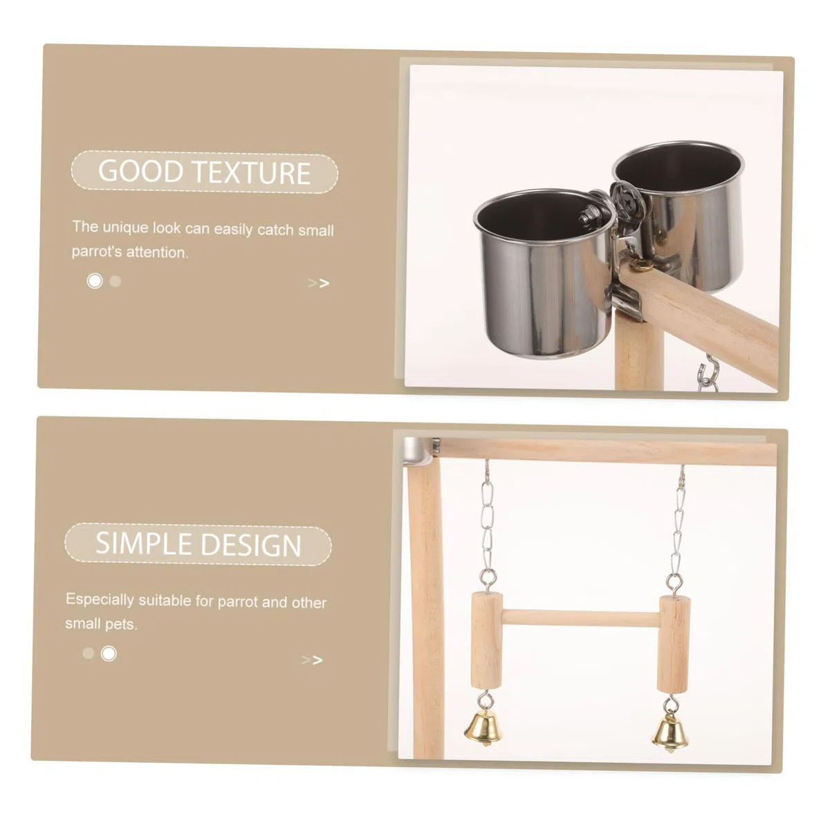 Beaupretty 1juego Percha para Aves Estación De Interactiva para Periquitos y Aves Pequeñas Soporte De Entrenamiento para Juguete Masticable y De Diversión
