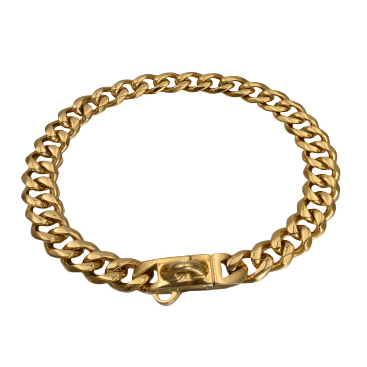 Collar Fácil de Limpiar y Reutilizable de Perros para Acero Inoxidable Dorado Accesorio Resistente para Adiestramiento y Uso Diario