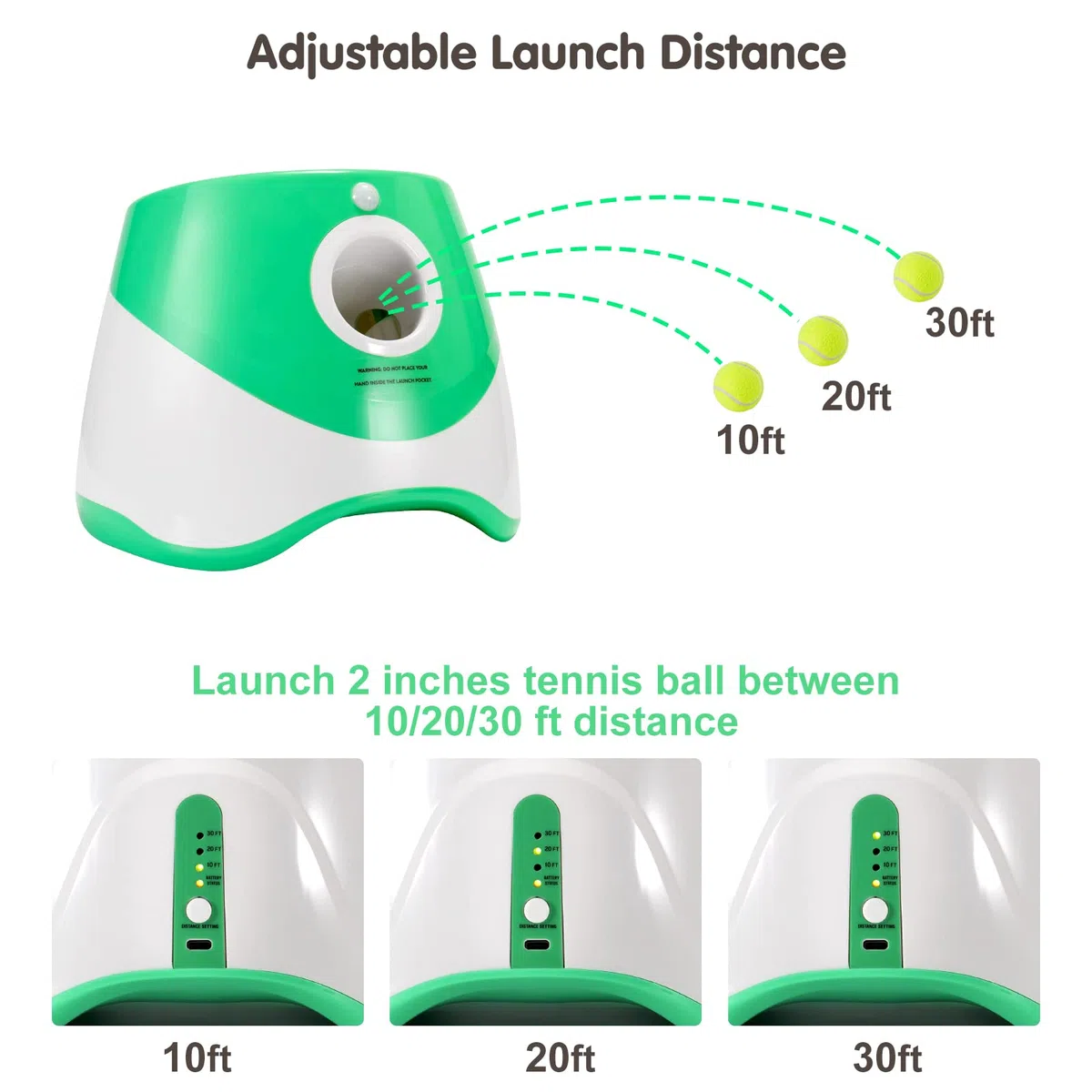 Lanzador automático de pelotas para perros con 3 pelotas, lanzador interactivo de pelotas de tenis para perros, máquina de lanzamiento de pelotas de mascotas para jugar en interiores y exteriores