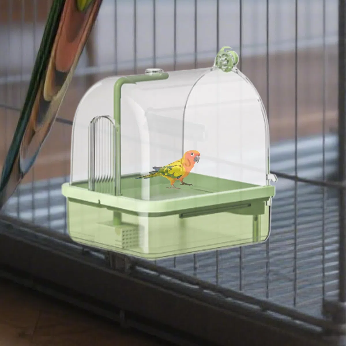 Bañera Para Pájaros Que Se Coloca En Jaulas Ducha Automática Periquitos 2