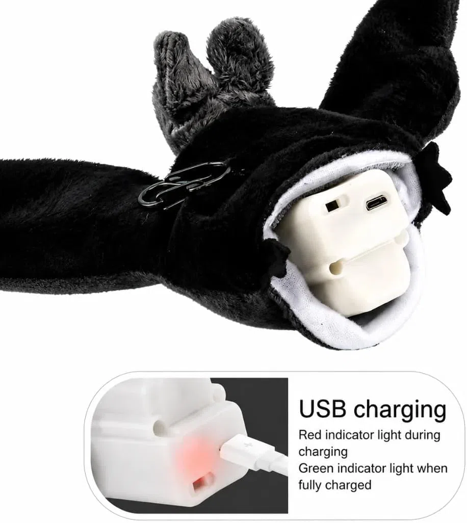 Juguete de murciélago volador para perro, recargable por USB, aleteo interactivo de peluche, divertido juguete de murciélago volador para perros, gatos y mascotas activas de interior