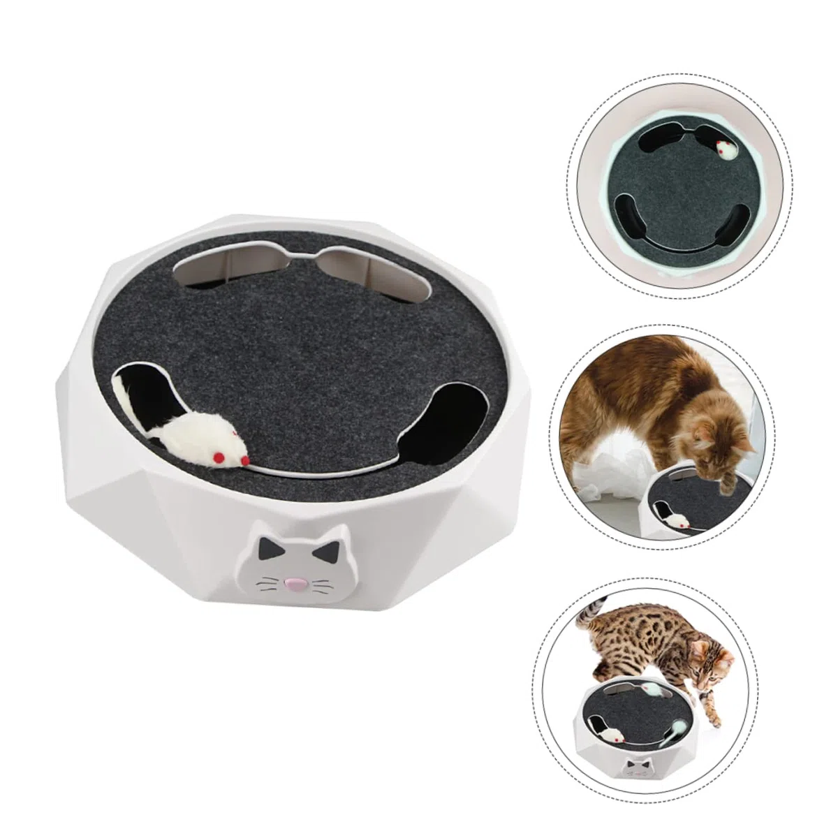 SUPVOX Juguete para Mascotas Juguete burlas para Gatos Juguete electronico Cat House Cat Toys Juguetes ratón Juguete Giratorio para Gatos Juguete burlas para Mascotas telescópico