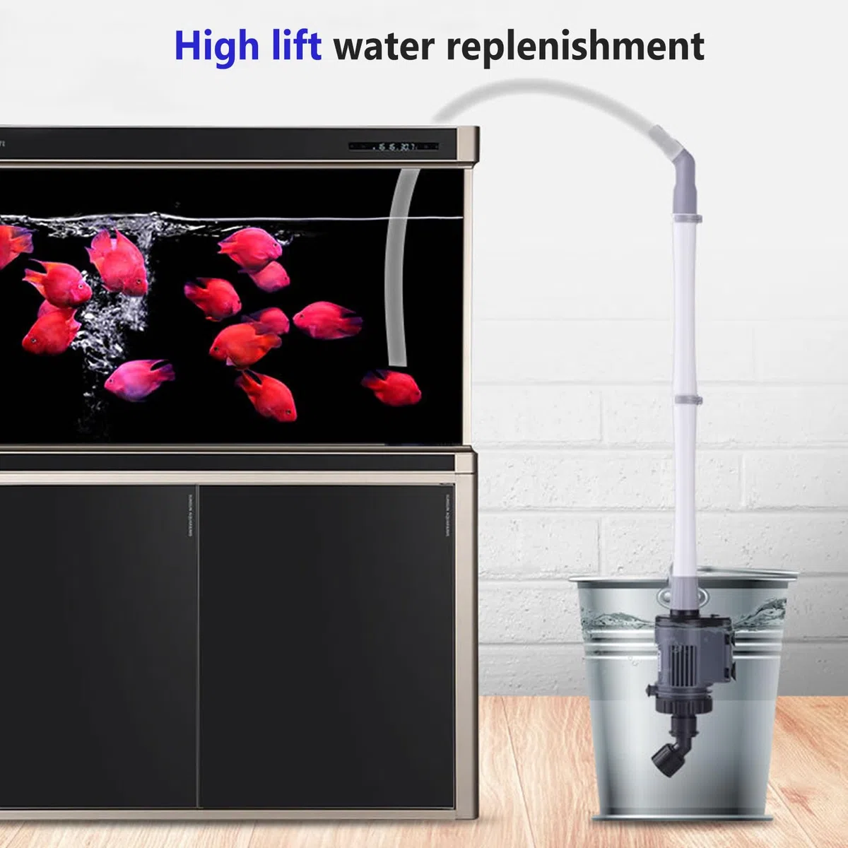 Extractor de Lodos al vacío para Acuario, Limpiador eléctrico de Grava para Acuario, Cambiador de Agua para pecera, Filtro de Agua, Kit de Limpieza para Acuario, Accesorios para pecera
