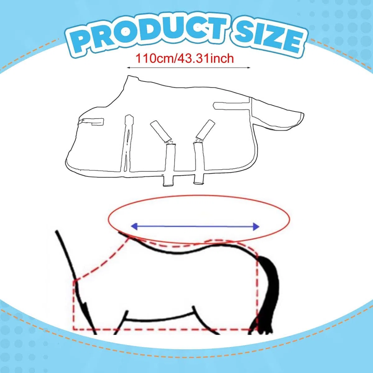 KESOTO Manta para Caballo Impermeable Transpirable Resistente Al Viento Confeccionada en Tela Oxford con Relleno de Poliéster Adecuada para Protección contra
