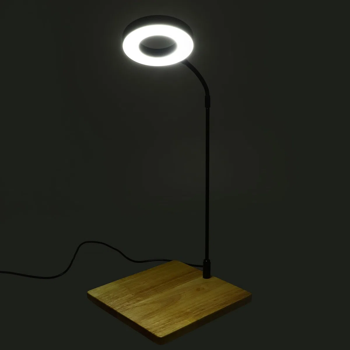 Lámpara LED para Acuario Marino y Plantas Acuáticas Base de Madera y Aleación de Aluminio, Fácil de Instalar y Mover para Decoración en Casa