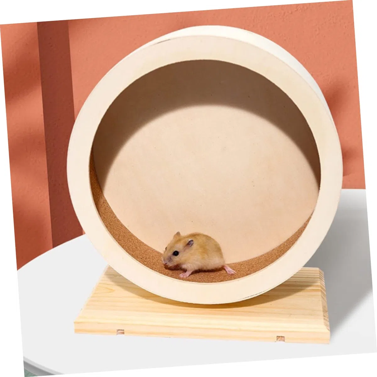 Beavorty Rueda De Ejercicio Silenciosa para Hámsters De Madera Juguete para Pequeñas para Ejercicio y Diversión De Hámsters y Roedores Estable y Resistente