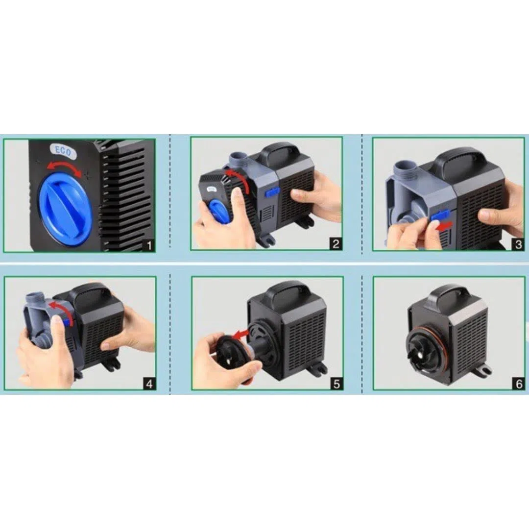 Aquaristikwelt24 CTP de 5000 Acuario & Motor Eco Bomba para Estanque (30 W 5000 L/h bomba de extracción, Bomba, Bomba de acuario bajo consumo.